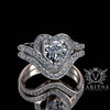 1.23ct Brilliant Cut Heart Shape Gold Bridal Set - 02US70